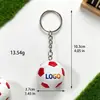 Nova mochila criativa com tema de futebol com bandeiras nacionais, chaveiro de fã de futebol, lembrança, prêmio de competição, pingente de presente