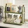 Estante de Almacenamiento para Tazas con Estilo Vintage, Sensación de Alta Gama, Portavasos de Agua, Taza de Té, Taza de Café de Lujo Ligero, Portavasos con Drenaje