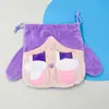 Bolsa de felpa estilo japonés linda para monedas con cordón bolsa portátil para guardar toallas sanitarias accesorio JK bolso cruzado pequeño simple