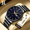Rui Zhi Yuan Aliexpress Artículo Más Vendido Ultra Fino de Moda para Hombre Reloj de Doble Calendario Reloj de Cuarzo Venta al por Mayor