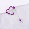 Nuevo Mosquetón de Corazón DIY, Llavero Divertido con Cuentas de Colores, Colgante Creativo para Bolso de Mujer, Listo para la Venta