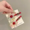 Pinza para el pelo de flor de acetato iridiscente de primavera y verano, pinza lateral, nuevo modelo 2026 para flequillo, accesorio de alta gama para el pelo de la frente