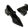 Nuevos Zapatos de Salón Elegantes Franceses de Punta Fina para Mujer de Venta Caliente 2026 Primavera/Otoño Tacón Grueso Antideslizantes con Correa Única Zapatos de Salón