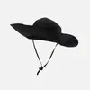 Sombrero Cowboy Occidental Sombrero de Pescador con Cordón para Mujer Sombrero de Sol de Ala Ancha para Vacaciones de Verano para Hombre Sombrero para Pesca al Aire Libre Senderismo