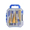 Juego de Brocas Cónicas Zigzag Victory Azules para Metal y Acero Inoxidable Broca Escalonada Carpintería Expansor de Agujeros Taladro Eléctrico