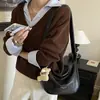 Bolso bandolera de gran capacidad de alta gama para otoño e invierno para mujer, nuevo 2026, bandolera de hombro tipo albóndiga de lujo ligero retro