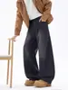 Jeans rectos de moda estilo americano para hombre, nuevo modelo 2026, pantalones anchos casuales versátiles de corte limpio y holgado