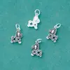 Colgante Potenciador de Dinero Plata de Ley S925 Vintage Plata Lisa Hueco Moneda de Cobre Caballo del Zodiaco Amuleto Pulsera DIY Año de Nacimiento