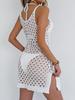 Encaje Costuras de Mariposa Vestido Var de Mujer Transfronterizo Calado Tejido Falda Slip Playa Bikini Blusa vestido
