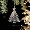 Colgantes de Navidad Personalizados por el Fabricante Decoración Navideña Copos de Nieve Navideños Polvo Pegajoso Colgantes Acrílicos Decoración de Árbol de Navidad