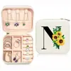 Caja de joyería portátil exquisita de alta gama en color de stock logo impreso caja de joyería aretes anillo caja de almacenamiento de joyería