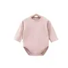 Mameluco de Algodón para Bebé de Manga Larga De Rong, Ropa Interior Unisex de Capa Base para Bebés, Ropa Caliente de una Pieza Triángulo para Primavera, Otoño e Invierno