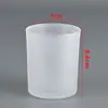 Vaso de Vidrio Esmerilado de Color para Velas, Sencillo con Tapa, Portavelas Opcional, Vaso de Vidrio Creativo de Boca Ancha para Velas, Frasco, Botella Vacía