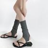 Novedad Primavera y Verano Ins Tendencia Patrón Vertical Distintivo Juego de Calcetines para Estampar el Pie Estilo Ballet Color Sólido Sencillo Combinable Estilo Coreano Conjunto de Pierna Fruncida