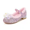 Zapatos de Princesa para Niña Zapatos de Terciopelo con Cristal para Bebé Invierno Nuevos Azules Zapatos de Aisha Moda Infantil Tacones Altos