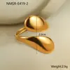 Anillo Minimalista de Acero Inoxidable Estilo Frío Metálico Estilo Ins Diseño de Nicho Avanzado Auricular Venta Directa Transfronteriza