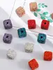 Cubo Cuadrado Taladro Bola Arcilla Agujero Recto Taladro Completo Cuentas DIY Hecho a Mano Accesorios de Moda Bolso de Cadena Accesorios de Cadena