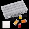 Caja de almacenamiento para taladro de uñas, minicaja a prueba de polvo, para guardar joyas y cuentas, con 64 botellas cuadradas pequeñas, ideal para pintar y pintar.