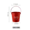 Cubo de Hielo de Acero Inoxidable Cubo Creativo para Snacks Cubo para Vino con Recubrimiento de Color Cubo para Papas Fritas Barra Mini Cubo de Hielo