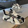 Zapatos Europeos para Hombre, Tenis con Estampado Novedoso de Primavera, Zapatos de Padre Gruesos para Aumentar la Altura, Deportivos Casuales de Primavera y Verano