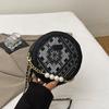 Bolsos de Diseño Nicho para Mujer Primavera y Verano Versátil 2025 Nueva Moda Cadena Hombro Cruzado Bolso Redondo Pequeño Estilo Coreano