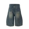 Jeans de Pierna Ancha Naranja Infantil con Rayo Cortado Tridimensional para Mujer, Sueltos, Ajustados, Modernos y Versátiles, Pantalones Rectos de Tres Cuartos