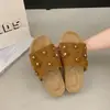 Chinelos de Solado Plano para Mulheres, Estilo Novo de Verão para Exterior, Solado Macio, Estampados com Flores, Fofos e Estilosos, Casuais e Versáteis para Uso Diário