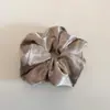 Diadema de Lazo de Terciopelo Satinado con Perlas de Gama Alta para Mujer, Cuerda Elástica para Cola de Caballo Estilo Coreano Dulce