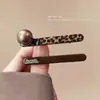Pasador de Pelo de Lujo con Estampado de Leopardo, Pinza Versátil Retro para Flequillo, Pinza para el Frente del Cabello, Nuevo Pinza Lateral de Otoño e Invierno, Accesorio para el Cabello Dulce y Fresco