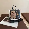 Mochila de Peluche de Oso Linda para Mujer 2026 Nueva Moda Versátil Mochila para Estudiante Estilo Coreano Bolso de Mano de Moda para Mujer