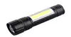 Linterna Pequeña LED con Luz Lateral Cob Zoom Telescópico Recargable por USB Set Mini Linterna 511 Emergencia al Aire Libre