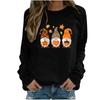Ropa de Mujer 2025 Estación Independiente Europeo y Americano Nuevo Otoño e Invierno Cuello Redondo Casual Estampado Sudadera de Manga Larga
