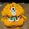 Brinquedo de Dança do Leão com Olhos Piscantes para Crianças, Cabeça de Dança do Leão Estilo Chinês para Apresentação Infantil