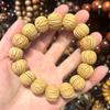 Pulsera con diseño de dragón para hombre, con forma de melocotón pequeño y placa Hu, con mango y pieza de juego, con patrón de cerebro, núcleo de melocotón, pulsera de cuentas de Buda de un solo círculo de nogal silvestre