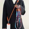 Cordón Retráctil Retro de Gama Alta con Diseño de Tótem para Teléfono Móvil, Correa para el Cuello, Correa Ajustable para Funda de Teléfono, Cadena Colgante Cruzada