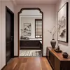 Marco de arco de entrada estético de la dinastía Song, marco de ventana de pequeño pabellón de begonia de madera maciza de estilo chino nuevo, mampara de sala de estar de entrada, decoración china