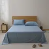 Lençol de cama e lençol com elástico estilo japonês Muji Nishikawa, 100% algodão 60s, item único, roupa de cama 100% algodão para camas de 1.5-1.8M, cor sólida, novo