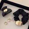 Moda oro negro ~ minimalista exquisito sujetador de pelo liga pelo parte trasera cabeza recogido Corea del Sur accesorios para el cabello tocado anillo para el cabello anillo salchicha