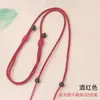 Corda de Amarração Cruzada na Clavícula Fivela Ping An Cordão para Passepartout Colar Corda Tecida à Mão Masculina e Feminina Brincadeira Cultural Pingente Tianzhu Cordão