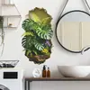 Fun-g47 Planta Verde Tortuga Hoja Personalizada Adhesiva a la Pared Baño Inodoro Hogar Embellecimiento Decorativo Pegatina de Pared Autoadhesiva