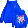 Sudadera con Cremallera de Merchandising Limitado Kpop Demon Slayer Moda Dibujos Animados Sudaderas con Capucha y Cremallera para Hombres Mujeres Casual