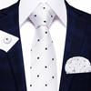 Novo Conjunto de Gravata Social Masculina, Gravata Borboleta, Lenço de Bolso, Abotoaduras para Camisa Conjunto de 3 Peças, Atacado de Fábrica em Estoque