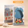 Prato de Silicone Cartoon Criativo Transfronteiriço para Crianças Bebê com Ventosa Conjunto de Louça Suplementar Comprimido de Peça Única