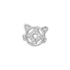 Brincos Gato da Sorte Exquisitos Estilo Chinês Hanfu Tachas de Osso da Orelha para Mulheres Clipes de Orelha Moeda de Cobre Vazada Brincos de Gatinho Pequeno Zircônia
