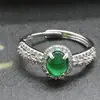 Anillo Femenino de Jadeíta Birmana Natural Grado A Verde Yang Hidratante y Delicado Moderno Diversidad 9109