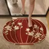 Tapete de entrada estilo chinês, tapete estilo antigo para uso doméstico, capacho para corredor de entrada, tapete de banheiro absorvente antiderrapante