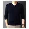 Suéter para Hombre de Comercio Exterior Invierno Resistente al Frío Cálido Suéter de Cuello Redondo Algodón Puro Hombre Suéter de Punto Rojo Otoño e Invierno