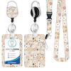 Cordón de poliéster para médico, portatarjetas, certificado y traje, con hebilla de fácil extracción, de fácil extracción, con diseño floral y forma de tortuga, de aleación de zinc