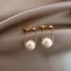 2023 Novo Estilo Simples Compacto Pérola Brincos Moda Brincos Studs Femininos Tendência 925 Prata Esterlina Prata Pin Ear