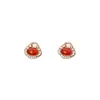 Novos Brincos Ruyi Pequenos Estilo Chinês para Mulheres, Modernos, Luxo Leve, Design de Nicho Versátil, High-End, Brincos Personalizados e Elegantes